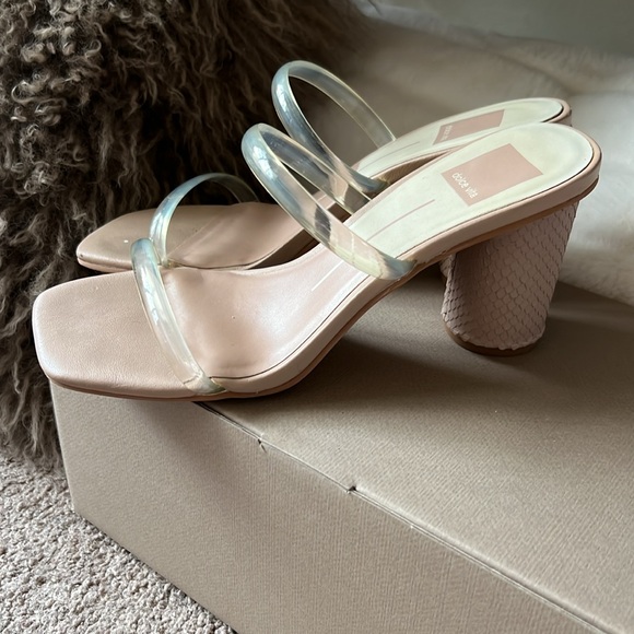 Dolce Vita Noles Heels in Nude Crystal (7) - Picture 3 of 11